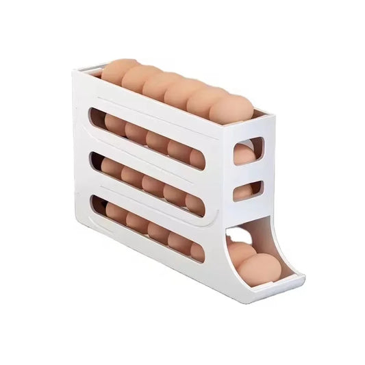 4-Layer Rolling Egg Dispenser for Fridge
